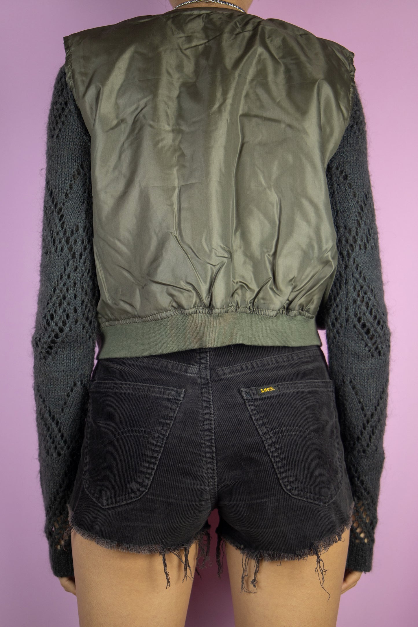 Vintage 90s Utility Cargo Vest Jacket - M