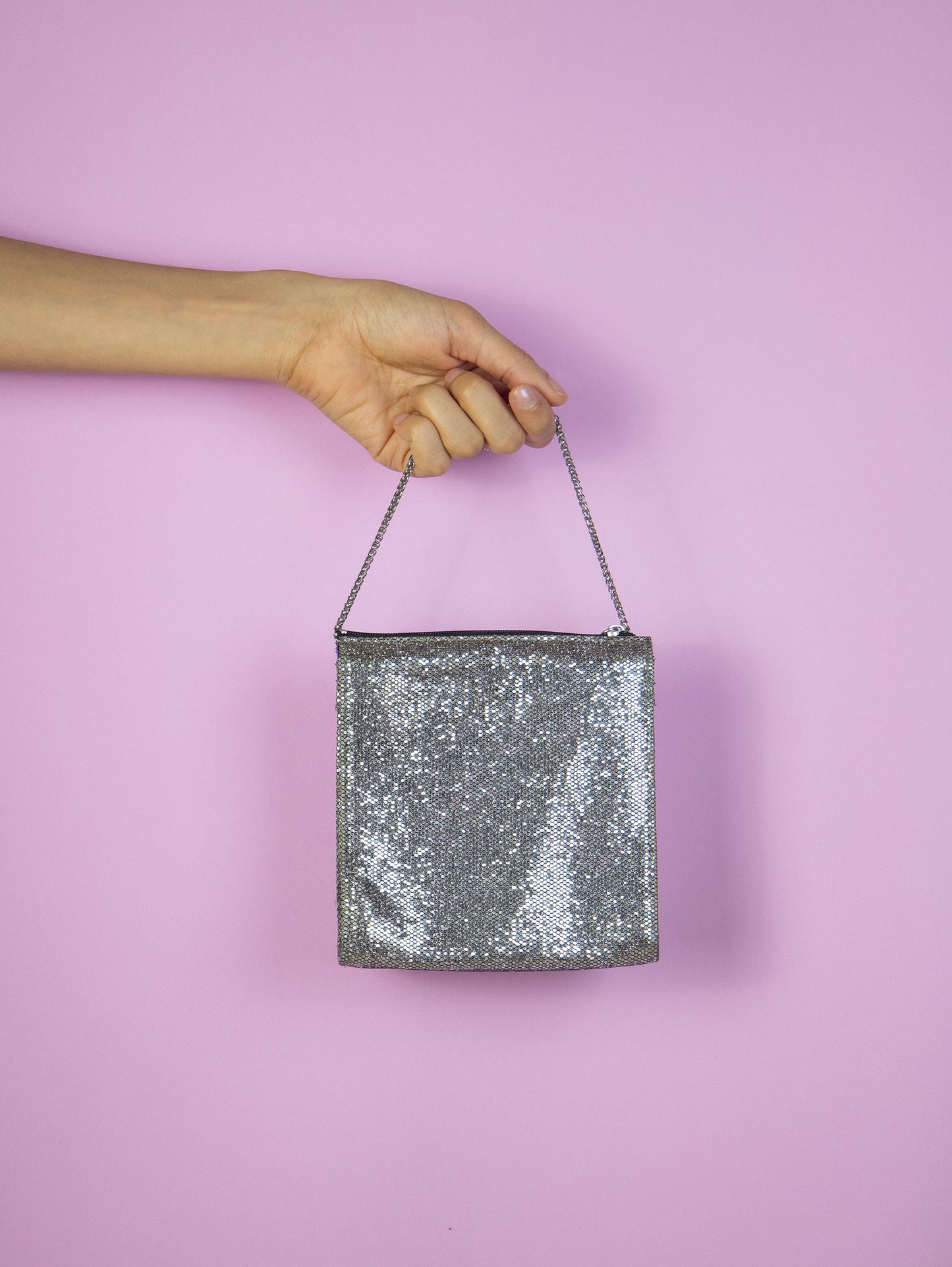 Vintage Y2K Silver Glitter Mini Bag