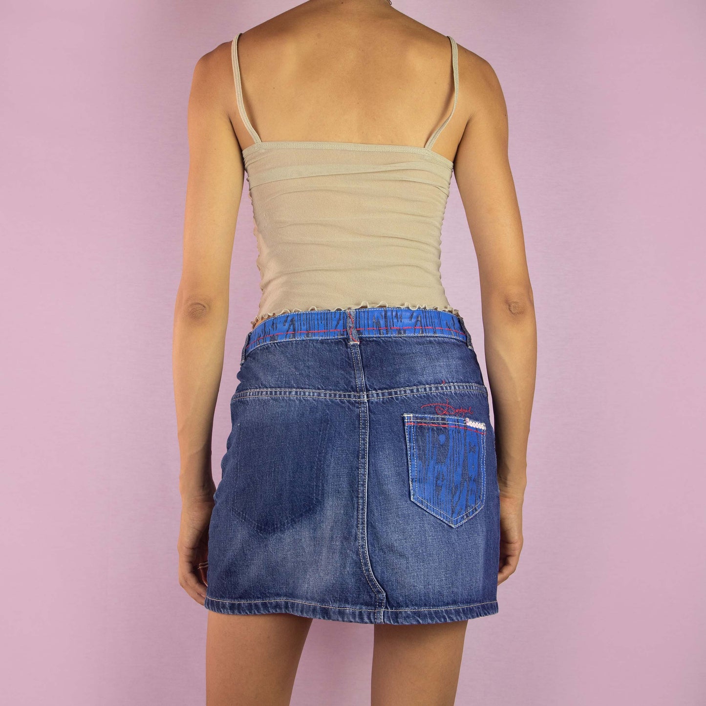 Vintage Y2K Desigual Denim Mini Skirt - XS