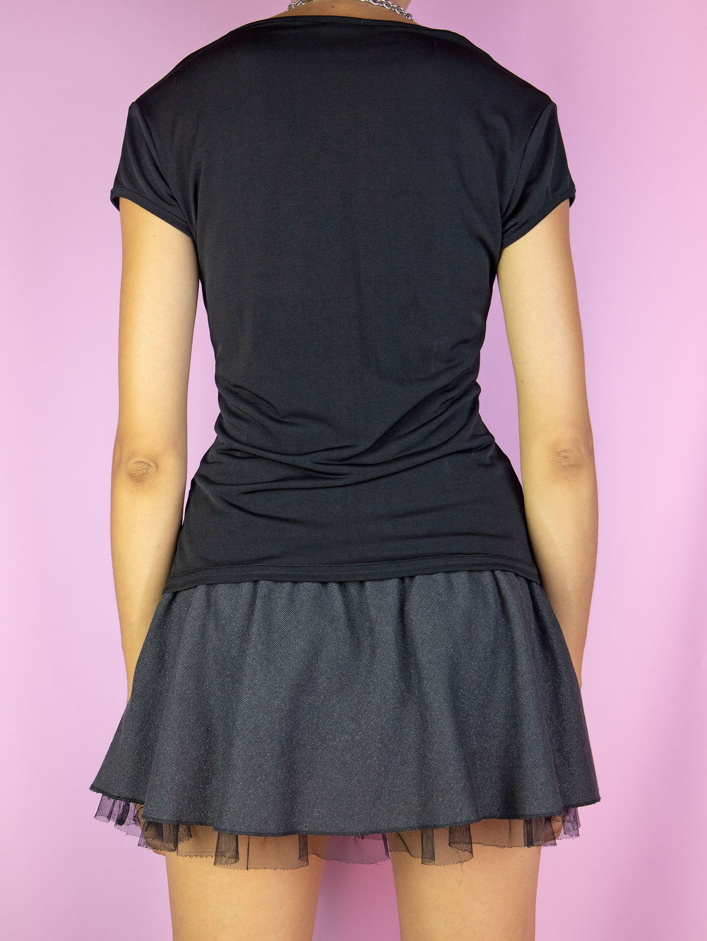 Y2K Black Gothic Top - M