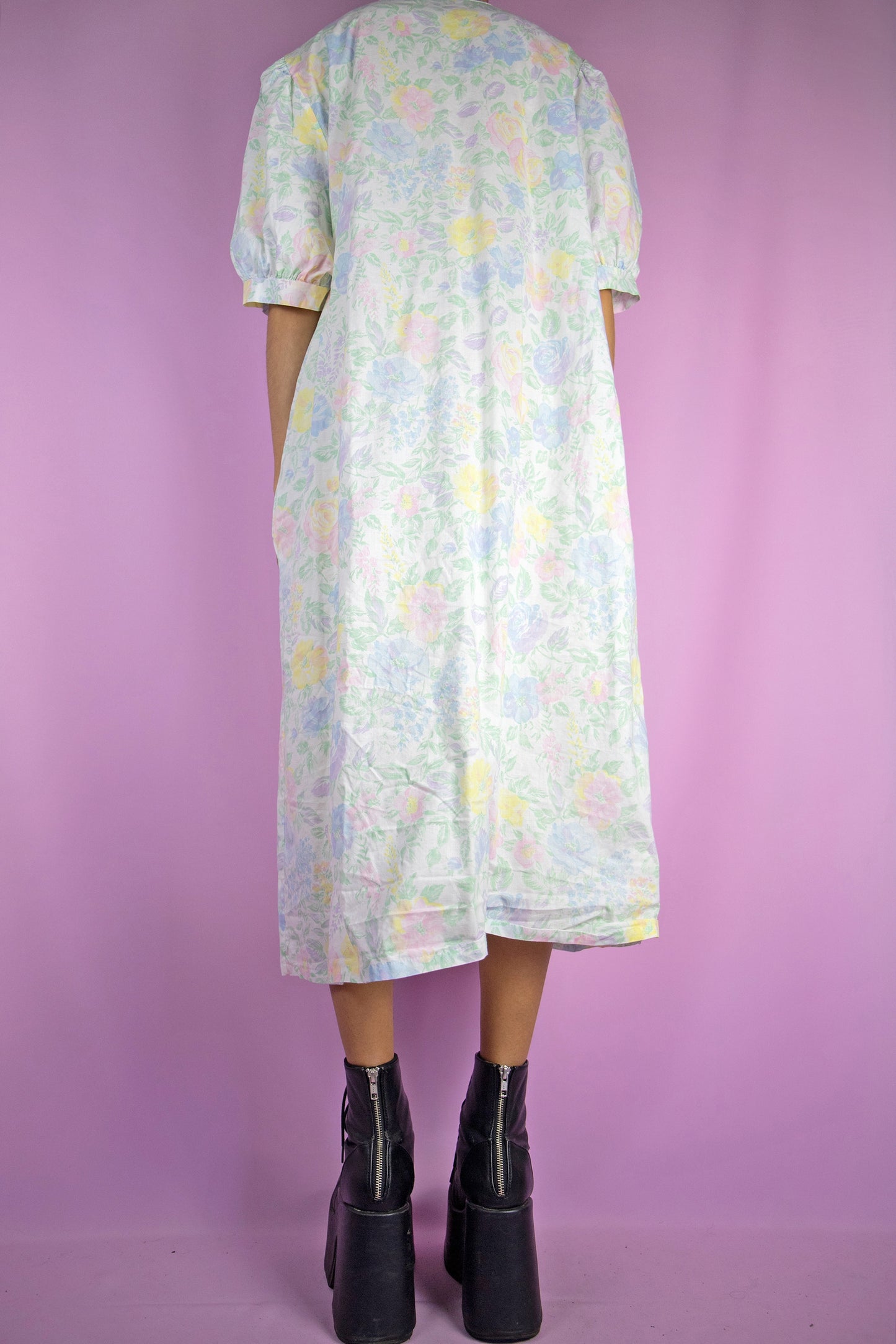 Vintage 90s Floral Nightgown Dress - XXL