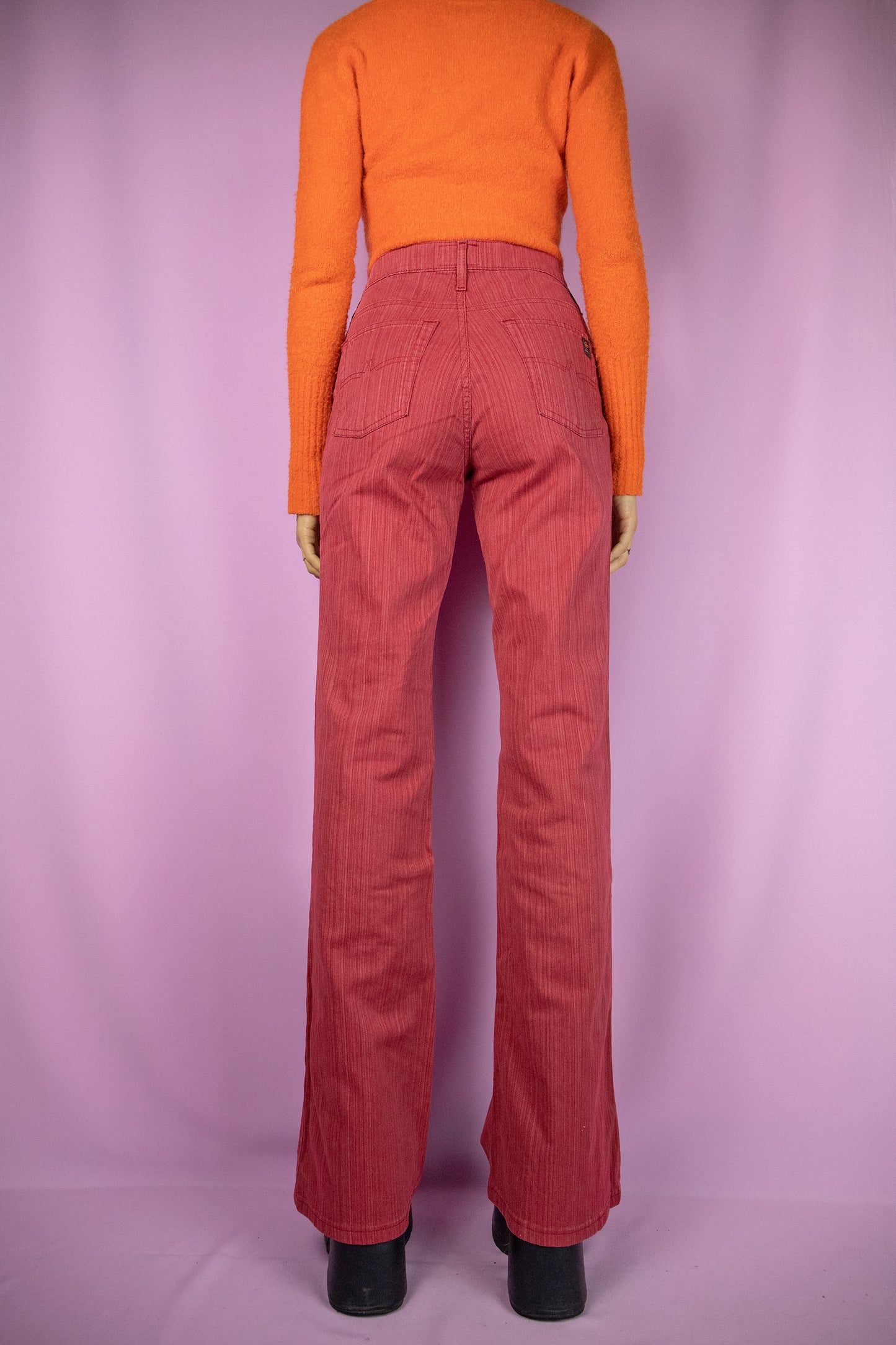 Y2K Red Flare Jeans - S