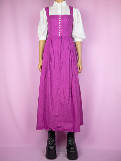 Vintage 90's Purple Pleated Maxi Dress