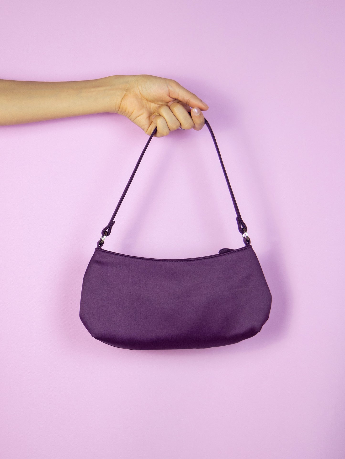 Vintage Y2K Dark Purple Baguette Bag