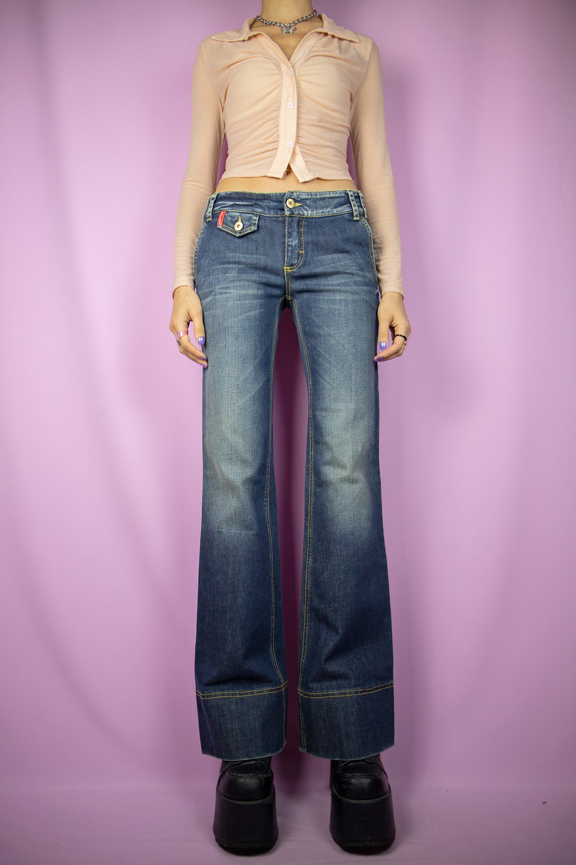 Y2K Low Rise Flare Jeans - XS – Adult World Shop