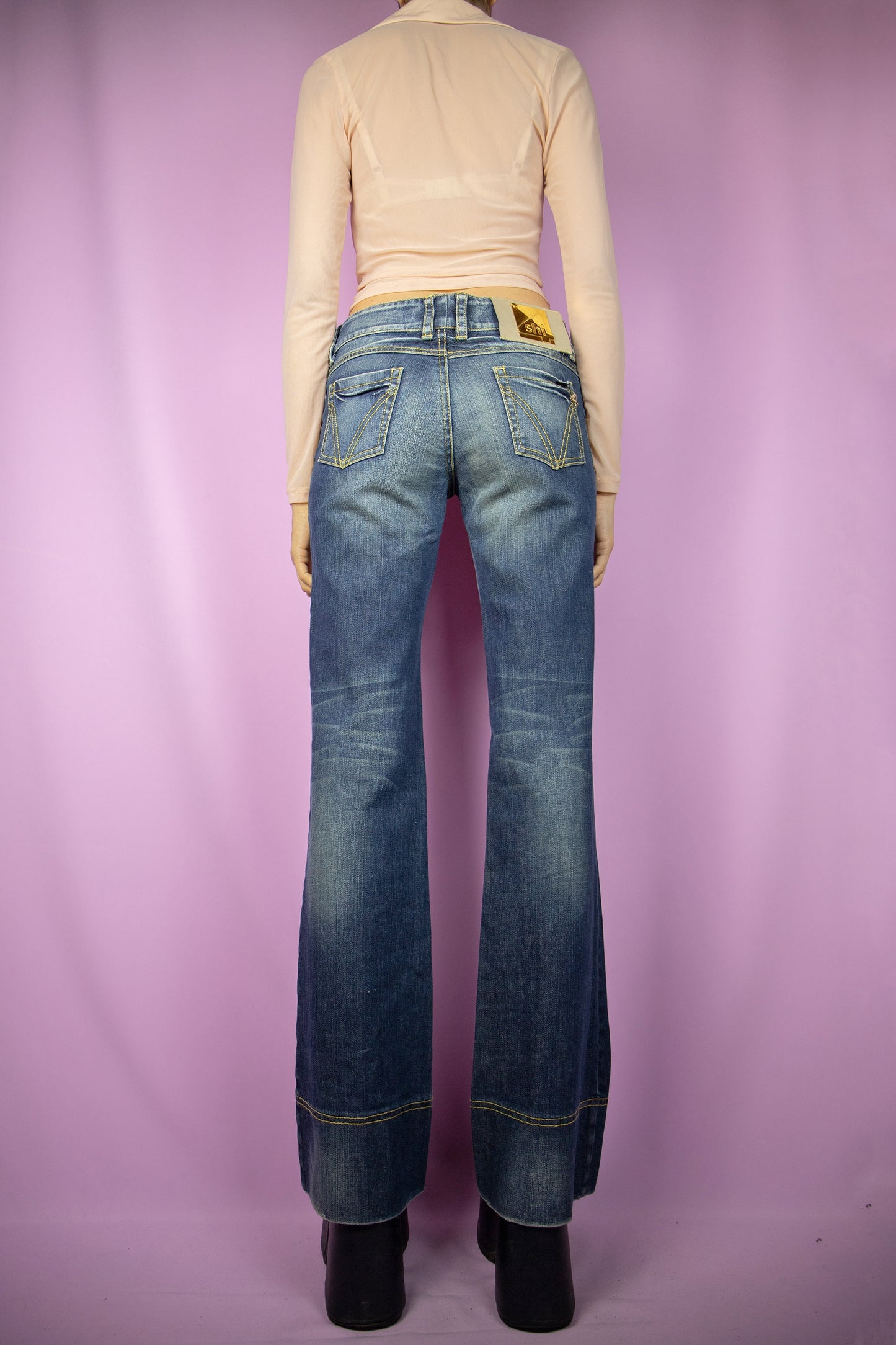 Y2K Low Rise Flare Jeans (XS)