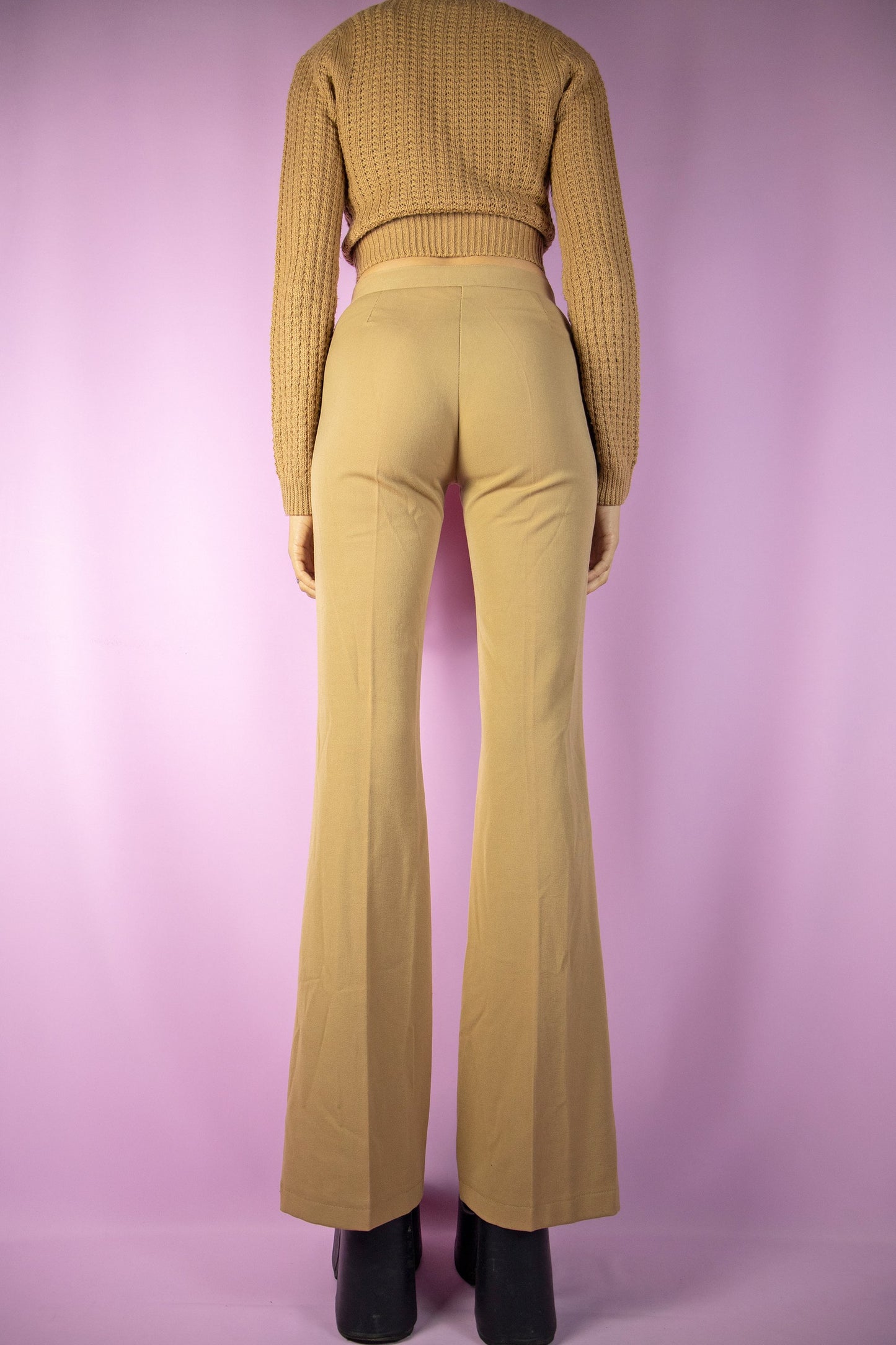 Vintage Y2K Brown Stretch Flare Pants - XS