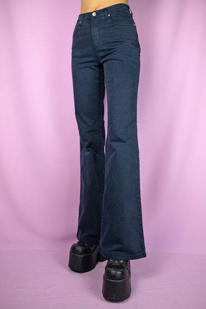Vintage Y2K Dark Blue Flare Jeans - XS